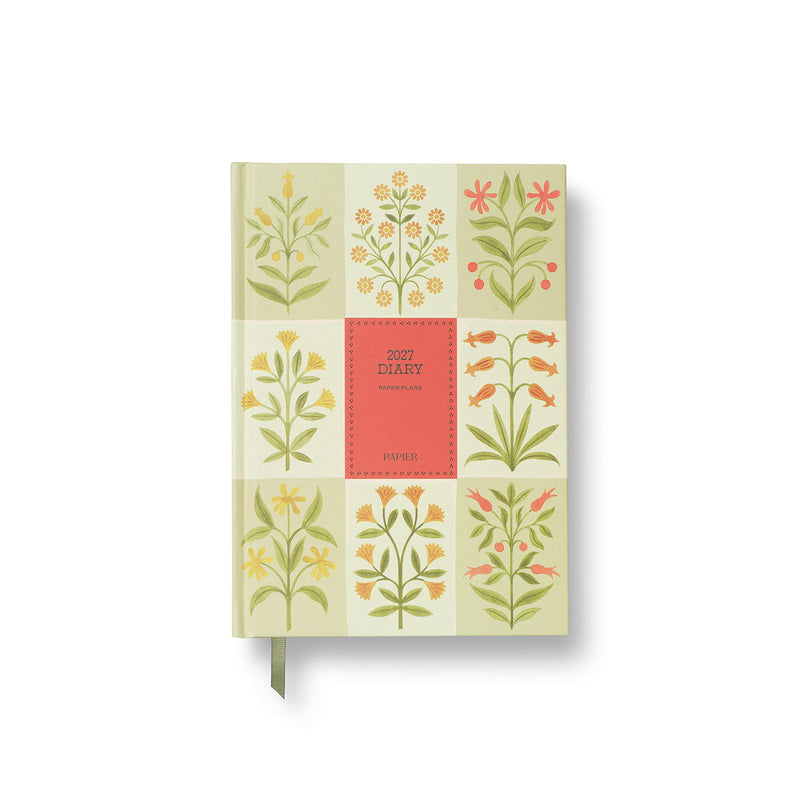 2027 Floral Patchwork Weekly Diary A5