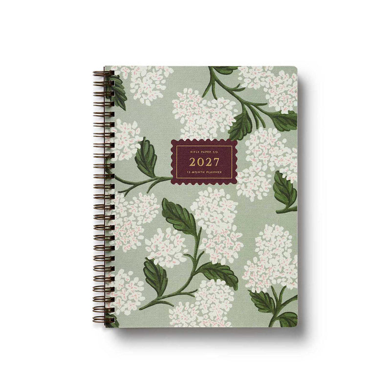 2027 Sage Hydrangea Weekly Spiral Planner